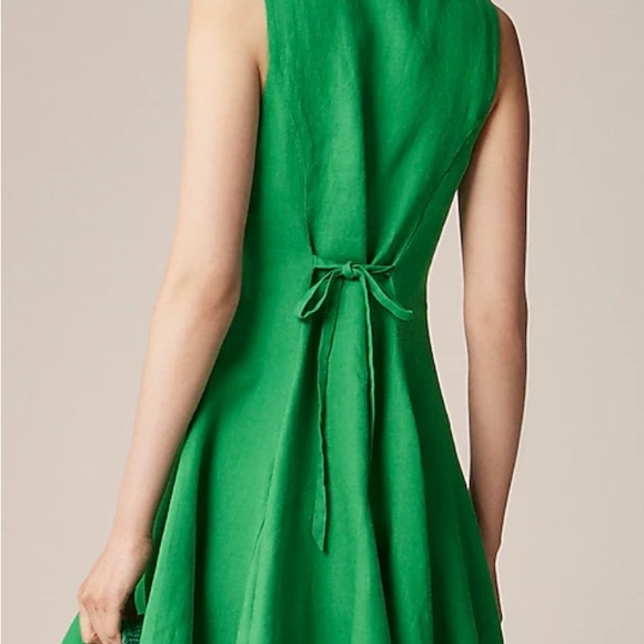 J. Crew Vibrant Green Button-Front Midi Dress - Picture 2 of 12